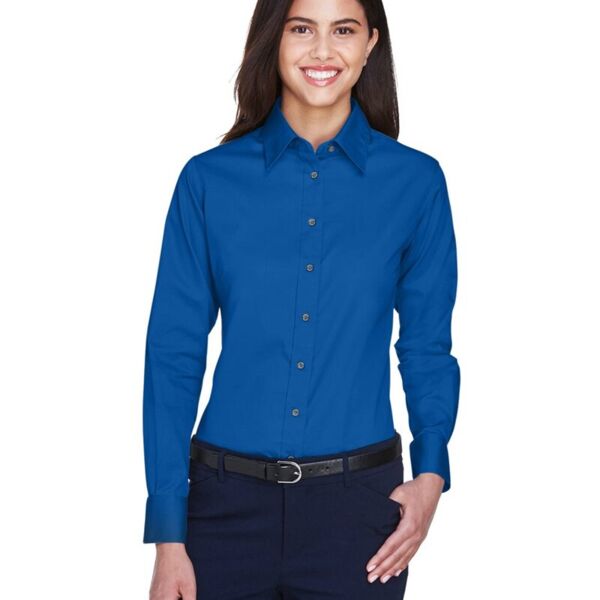 Women's Easy Blend™ Long Sleeve Twill Dress Shirt with Stain-Release Thumbnail