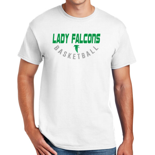 Lady Falcons Basketball - Design 1 on white Thumbnail