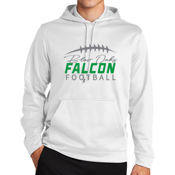 Sport Wick Fleece Hooded Sweatshirt - white Thumbnail