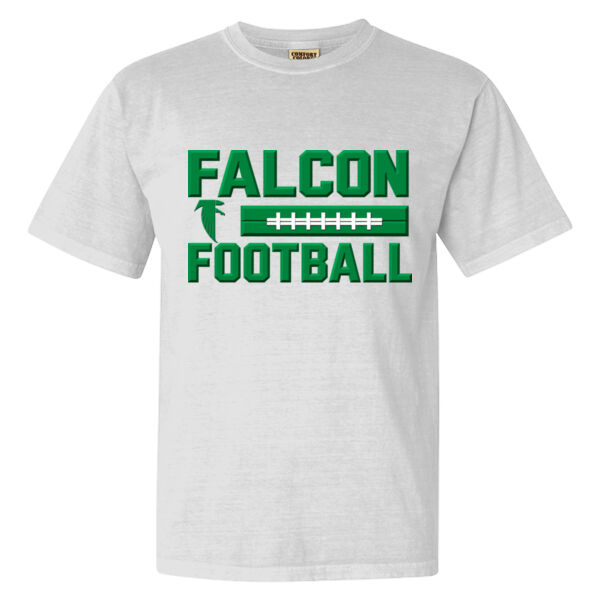Comfort Colors Tee - football with threads Thumbnail