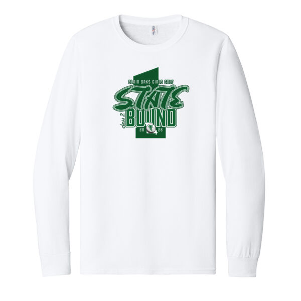 Jerzees 50/50 Long Sleeve Tshirt - White Thumbnail
