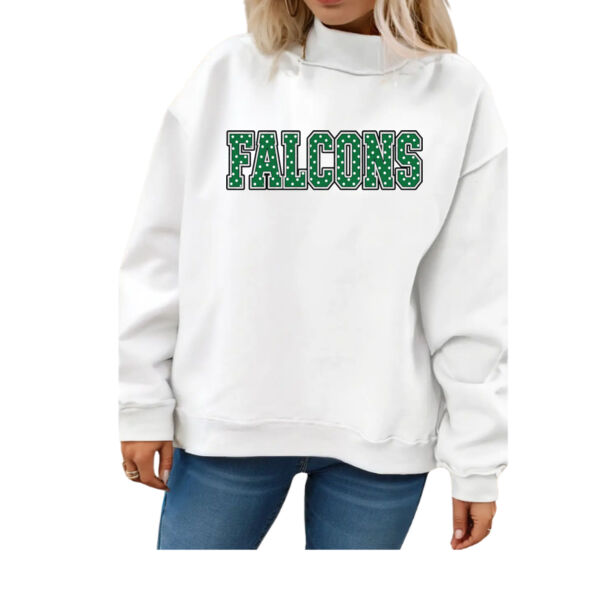 White Mockneck with polkadot Falcons Thumbnail
