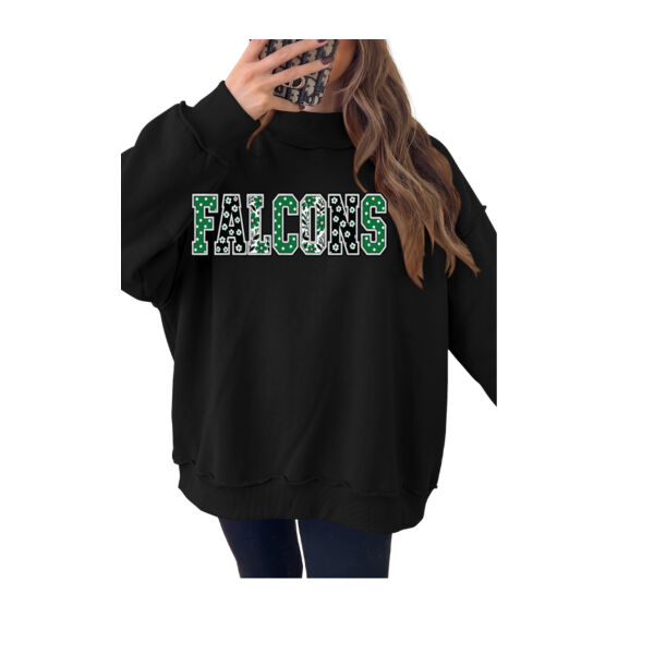Multi-Pattern Mockneck Black Thumbnail