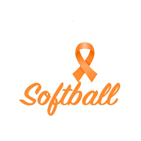 Falcons Softball with orange ribbon - White/Orange print Thumbnail